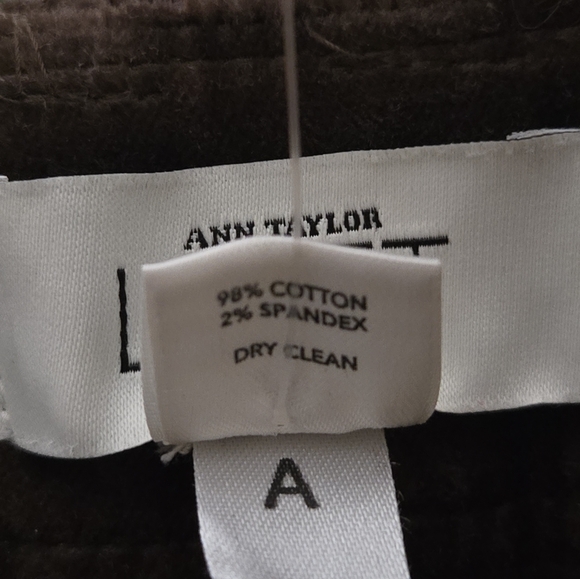 Ann Taylor LOFT size 12 marissa brown velveteen pant New with tag. - Picture 6 of 8